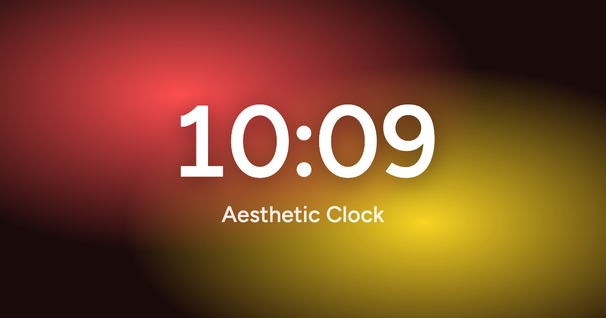 Aesthetic Clock - Minimalist Fullscreen Online Clock